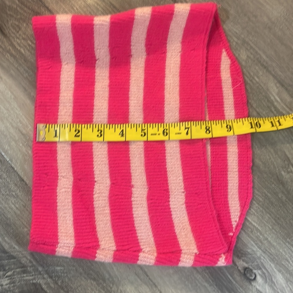 Strapless 2 piece sweater dress,skirt, tube top, Pink,white stripped, Large,New - Picture 6 of 8